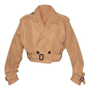 PrettyLittleThing cropped trench coat brand new w/tags